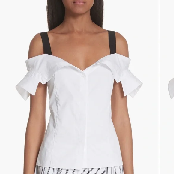 Jason Wu Elegant White Off-Shoulder Top